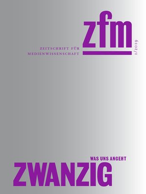 cover image of Zeitschrift für Medienwissenschaft 20